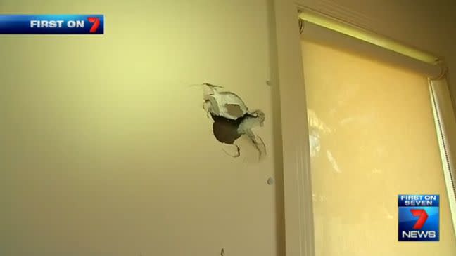 Some of the damage to the luxury house in Helensvale. Photo: 7 News