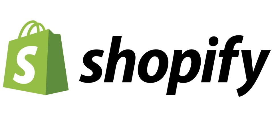 Shopify logo with green bag including letter S.