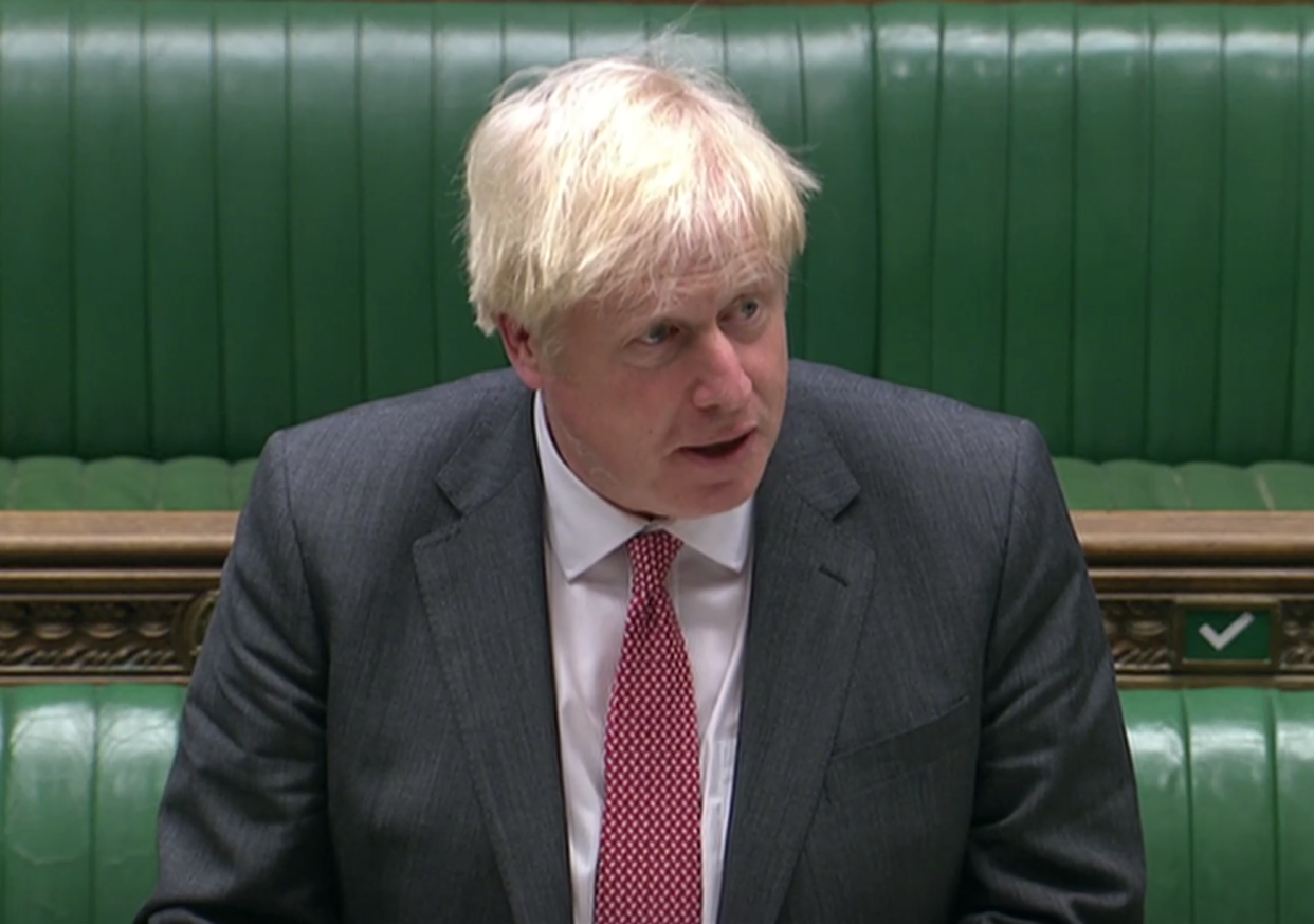 Boris Johnson was subdued as he defended his UK internal market bill (UK Parliament)
