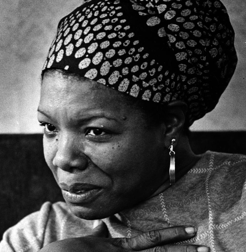 Maya Angelou poses for a portrait during an interview