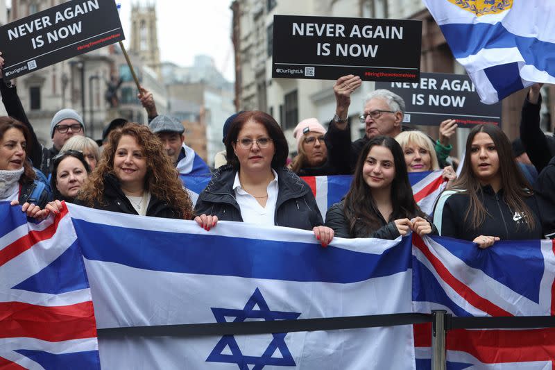 Solidarity march against antisemitism in London