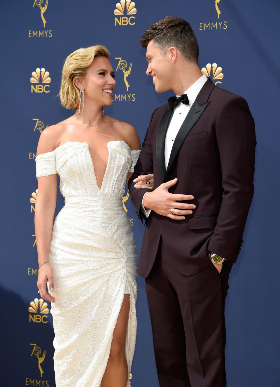 <p>Dresses aren't the only great thing on tonight's Emmys red carpet. These celebs brought their plus ones, and their looks together are particularly on point and sweet. Here, all the best-dressed, most lovey couples tonight. </p>