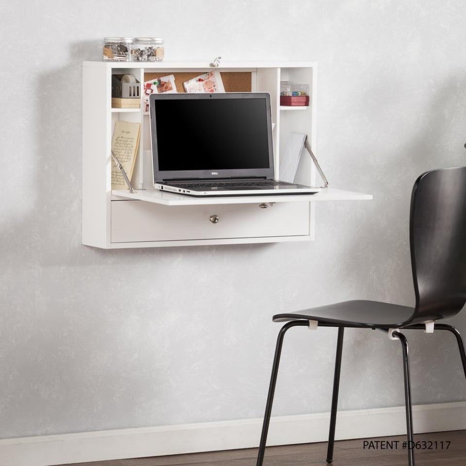 14) Wall-mounted Folding Laptop Desk