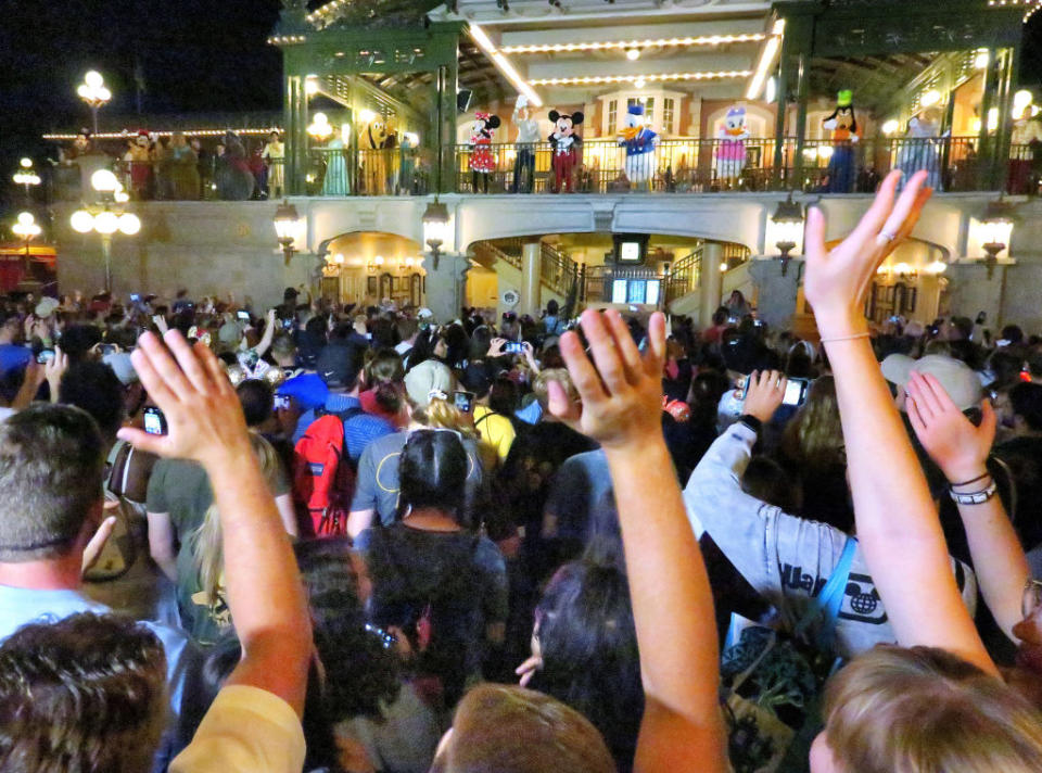 Walt Disney World guests, shown here before the park closed March 15, can see Mickey and friends again soon. (Photo: Joe Burbank/Orlando Sentinel/Tribune News Service via Getty Images) 