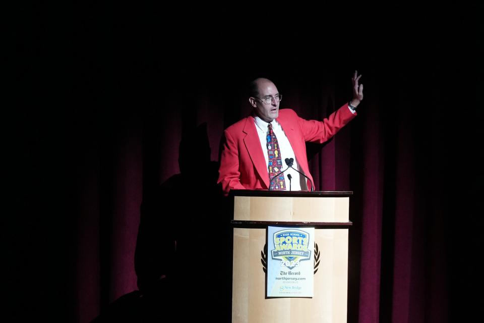 Darren Cooper, Local Sports Columnist for The Record and NorthJersey.com, hosts the North Jersey Sports Awards at Passaic County Technical Institute in Wayne on Wednesday, June 28, 2023. 