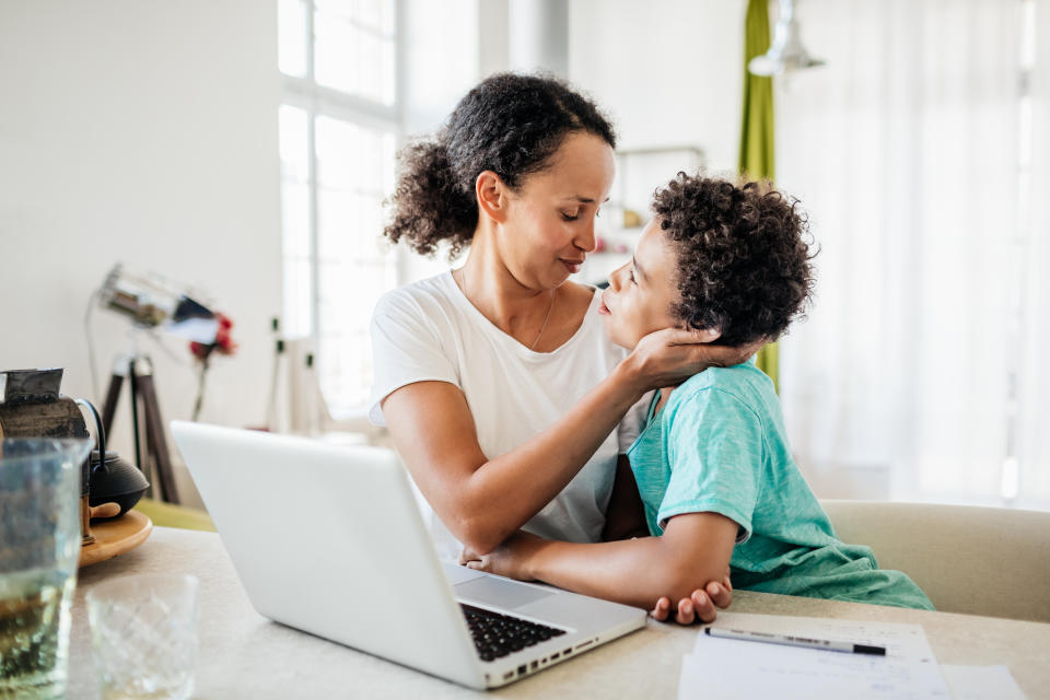 By being authentic with our emotions in front of our kids, we may be teaching them a great lesson. (Photo: Getty Images)