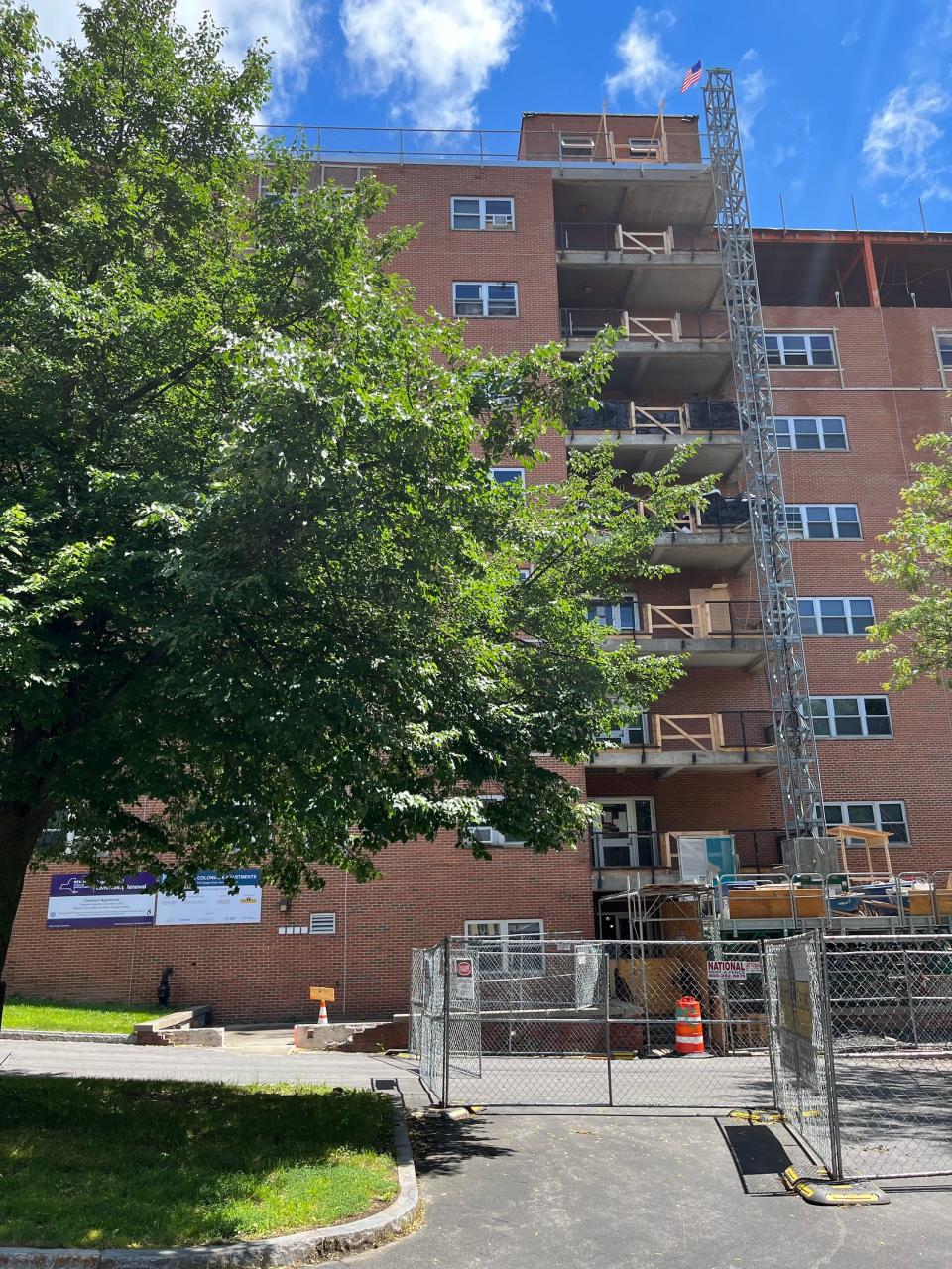 Construction has begun on the $41 million rehabilitation and modernization of Colonial II Apartments in Rome. Pictured is an exterior shot of the building.