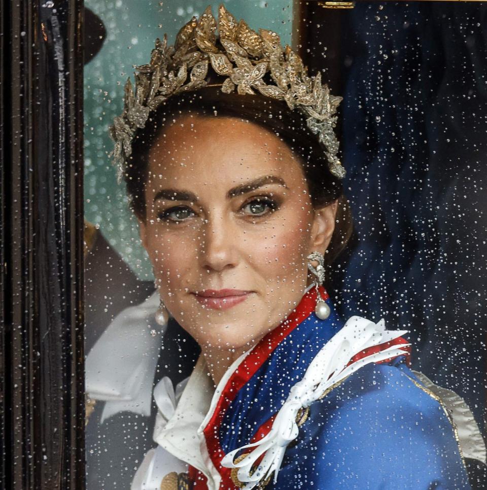 The Princess of Wales during the procession from Westminster Abbey following the coronation of King Charles III