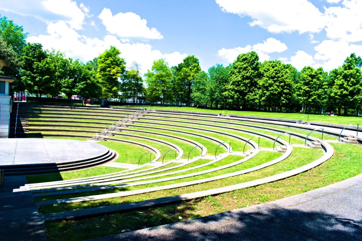 Landscape. The Amphitheater in Bicentennial Capitol Mall State Park. Created in Nashville, TN., May 7, 2020