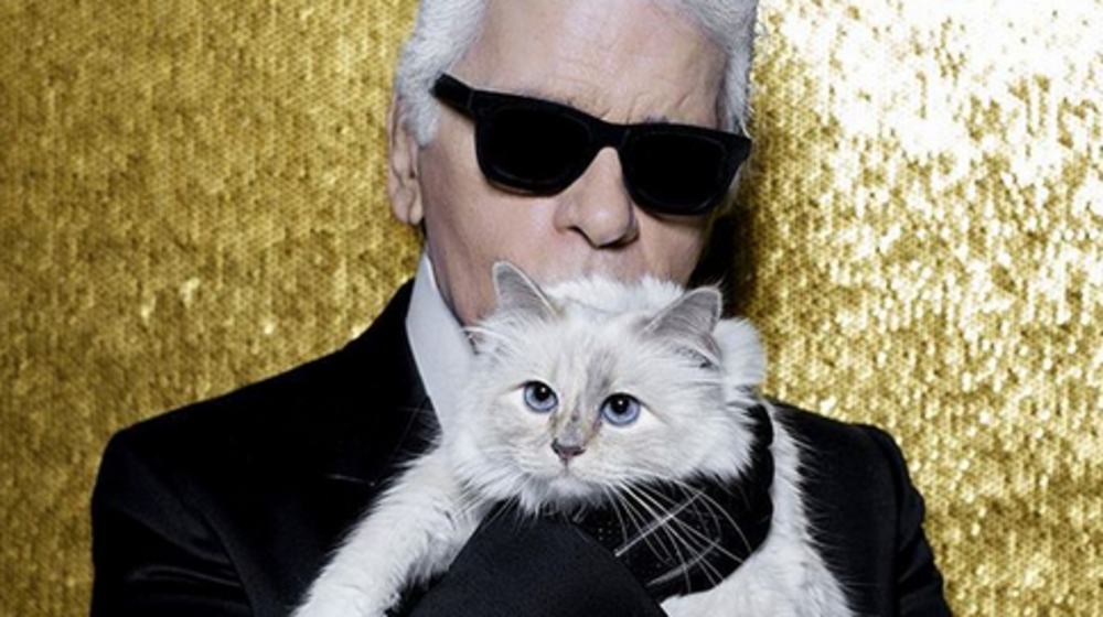 Lagerfeld junto a su adorada Choupette. L’Express.Fr