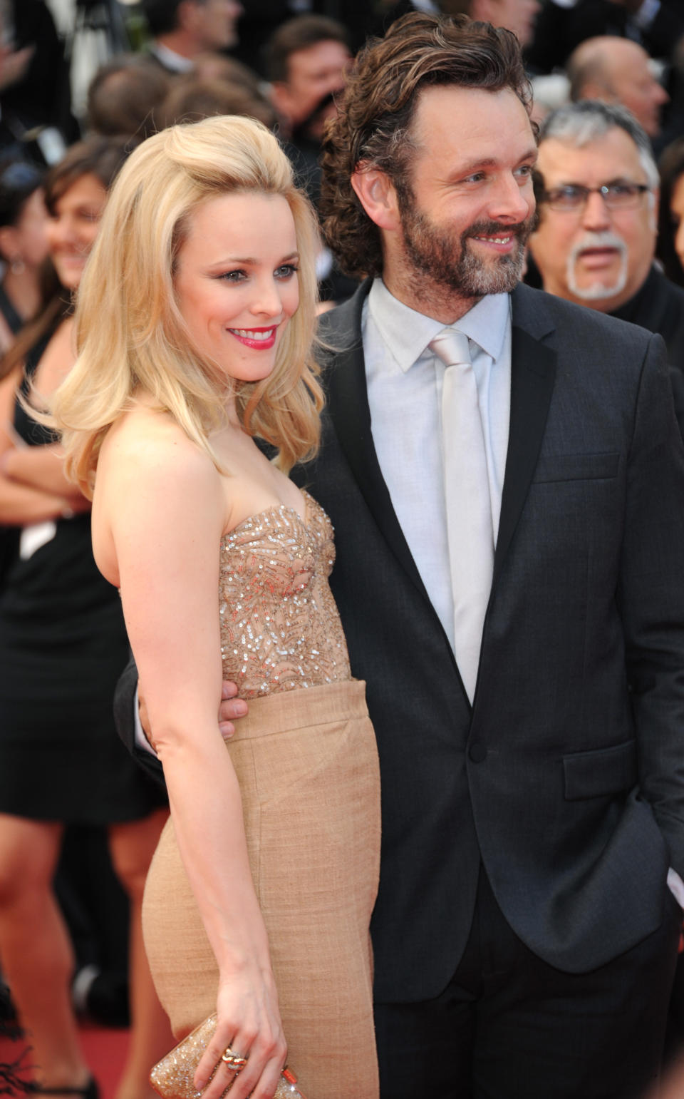 Rachel Mcadams and Michael Sheen arrive at the premiere of Sleeping Beauty, part of the 64TH Cannes Film Festival, Palais De Festival, Cannes.