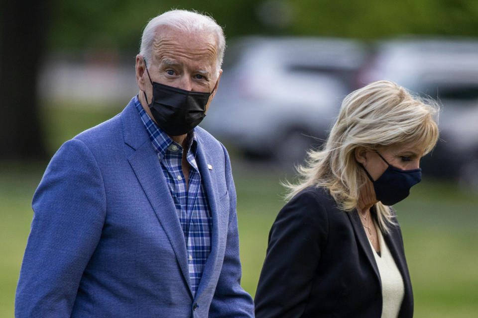 Biden made 67 false and misleading statements in his first 100 days in office, compared to 511 from Donald Trump, The Washington Post found. (Photo: Tasos Katopodis via Getty Images)