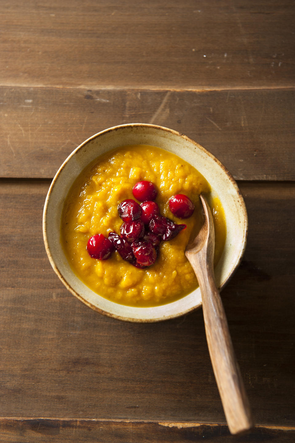 Sean Sherman and Beth Dooley, authors of the James Beard-awarded cookbook &ldquo;<a href="https://www.amazon.com/Sioux-Chefs-Indigenous-Kitchen/dp/0816699798">The Sioux Chef's Indigenous Kitchen</a>,&rdquo; offer a unique use for leftover cranberry sauce in this tasty autumn soup.&lt;br&gt;&lt;br&gt; <strong>Get the</strong><a href="https://www.jamesbeard.org/recipes/squash-and-apple-soup-with-fresh-cranberry-sauce"> <strong>Squash and Apple Soup with Fresh Cranberry Sauce recipe</strong></a><strong> from the James Beard Foundation.</strong>