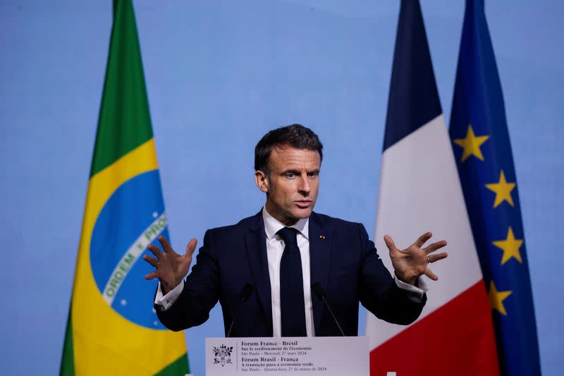 Presidente de Francia, Macron, visita Brasil