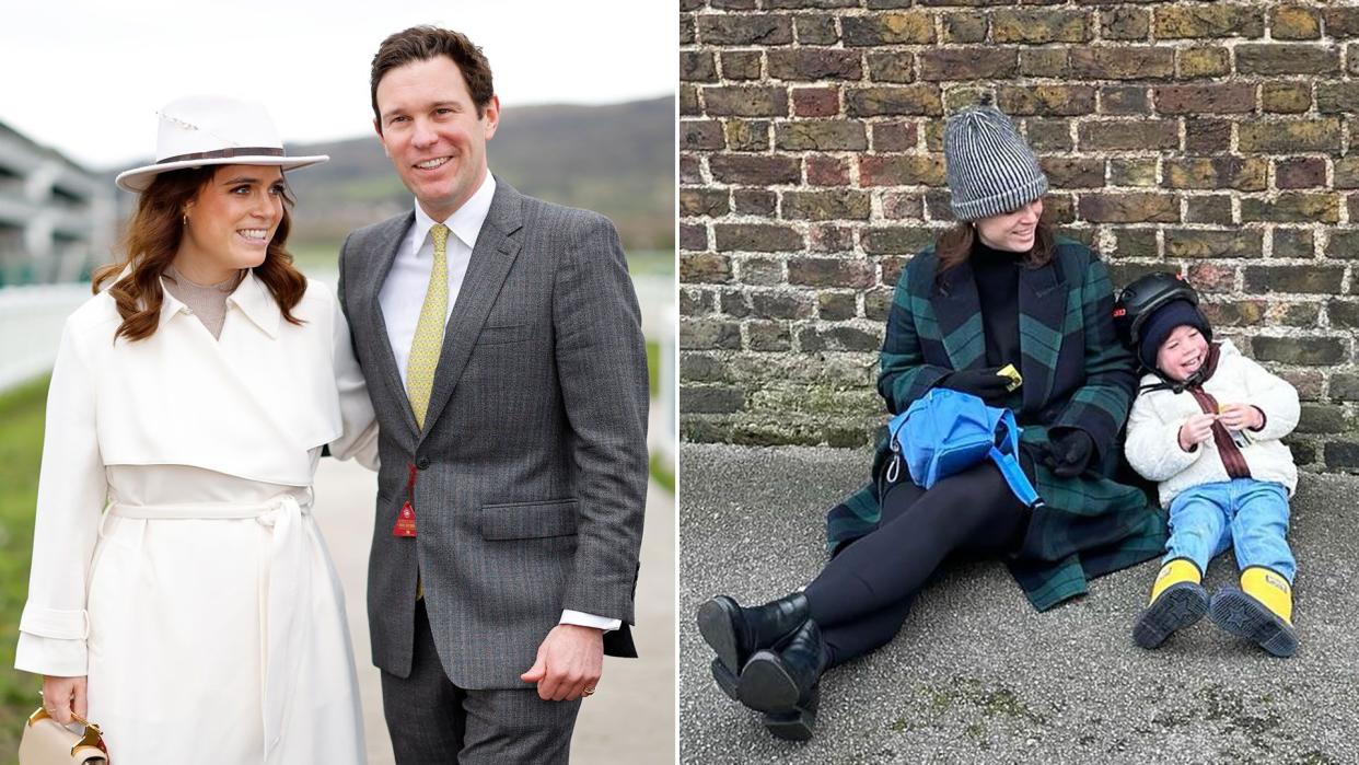 Eugenie with her son split with picture with Jack Brooksbank