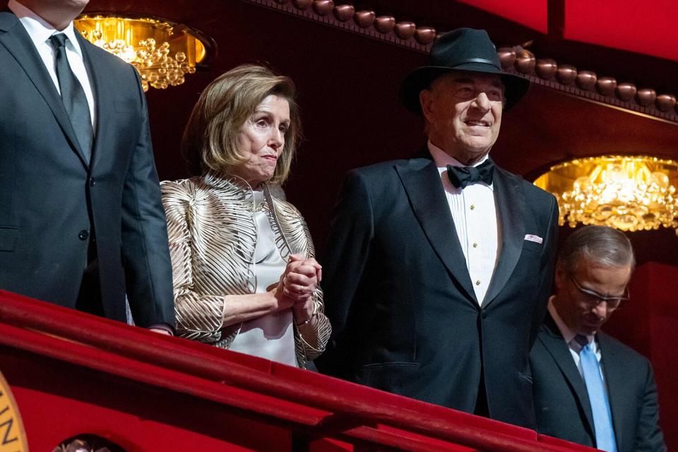 US House Speaker Nancy Pelosi (D-CA) and husband Paul Pelosi attend the 45th Kennedy Center Honors at the John F. Kennedy Center for the Performing Arts