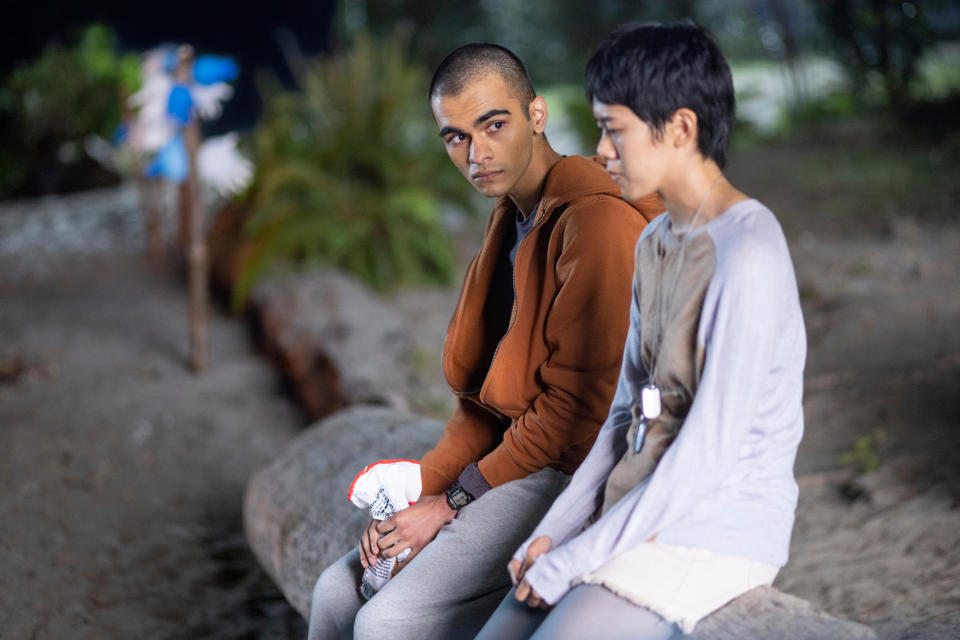 Sauriyan Sapkota as Amesh, Aya Furukawa as Natsuki in The Midnight Club (Netflix)