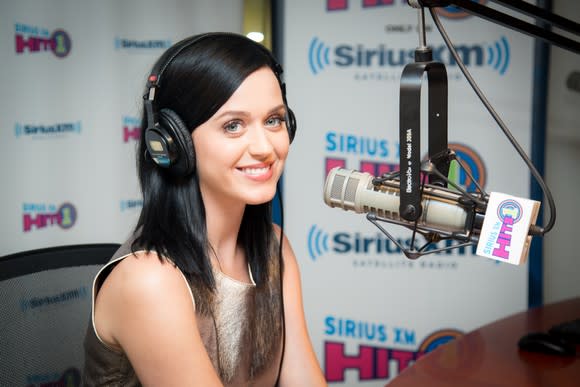 Katy Perry at a Sirius XM town hall session.