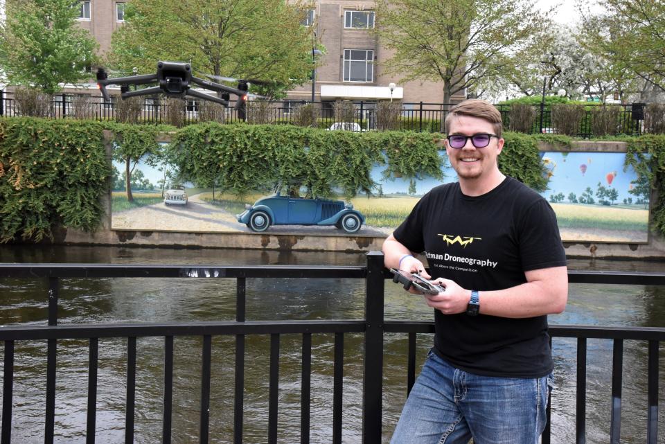 Patrick Bush, owner of Patman Droneography, uses social media to promote his business and highlight beauty around Battle Creek, Michigan.