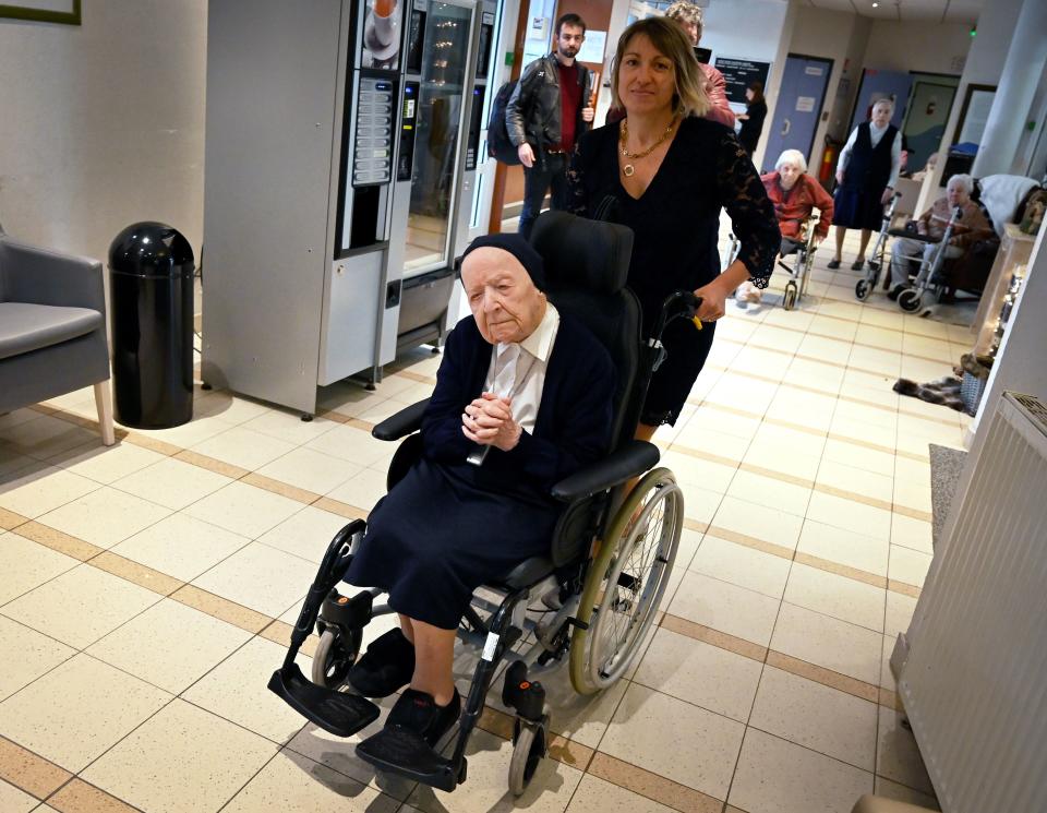 Doyenne des Européens, Soeur André a survécu au Covid-19 (Photo : GERARD JULIEN/AFP via Getty Images)