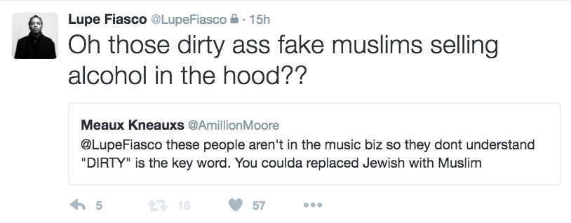 Last night, Lupe argued with fans on Twitter after using the phrase “dirty Jewish execs” in a new track.