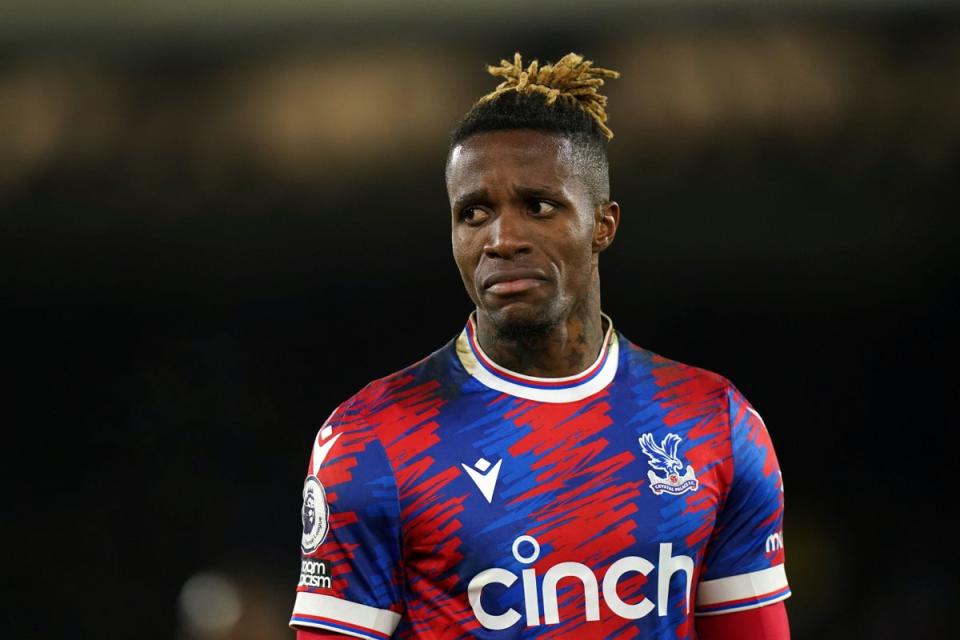 Crystal Palace’s Wilfried Zaha returns to the squad for Saturday’s Premier League trip to Aston Villa (Adam Davy/PA) (PA Wire)