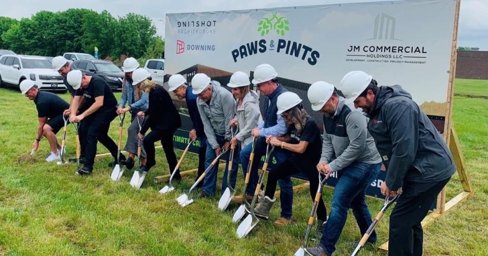 Paws & Pints broke ground for construction on May 20, 2021.