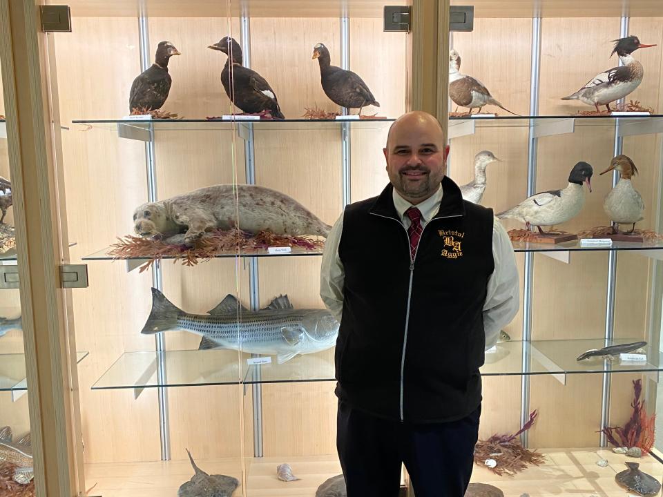 New Superintendent Derek Costa shows off exhibits inside Bristol-Aggie's newly renovated Natural History Museum on Tuesday, Jan. 3, 2023.