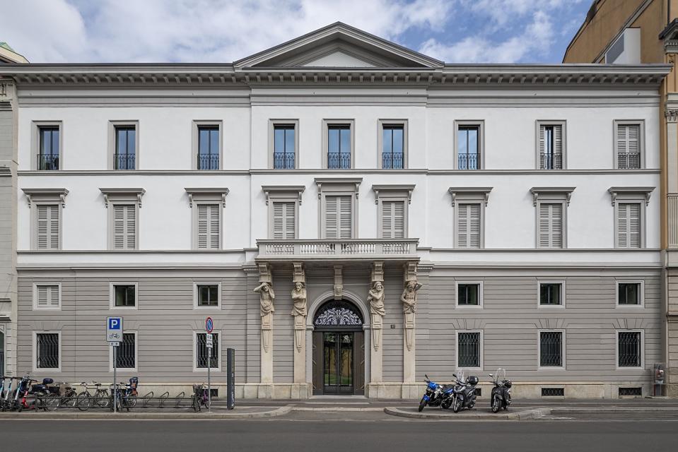 The façade of Fondazione Luigi Rovati in Milan.