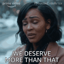 Megan Good saying, "We deserve more than that"