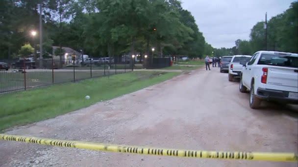 PHOTO: In this screen grab from a video, law enforcement personnel are shown at the scene of a mass shooting in Cleveland, Texas, on April 29, 2023. (KTRK)