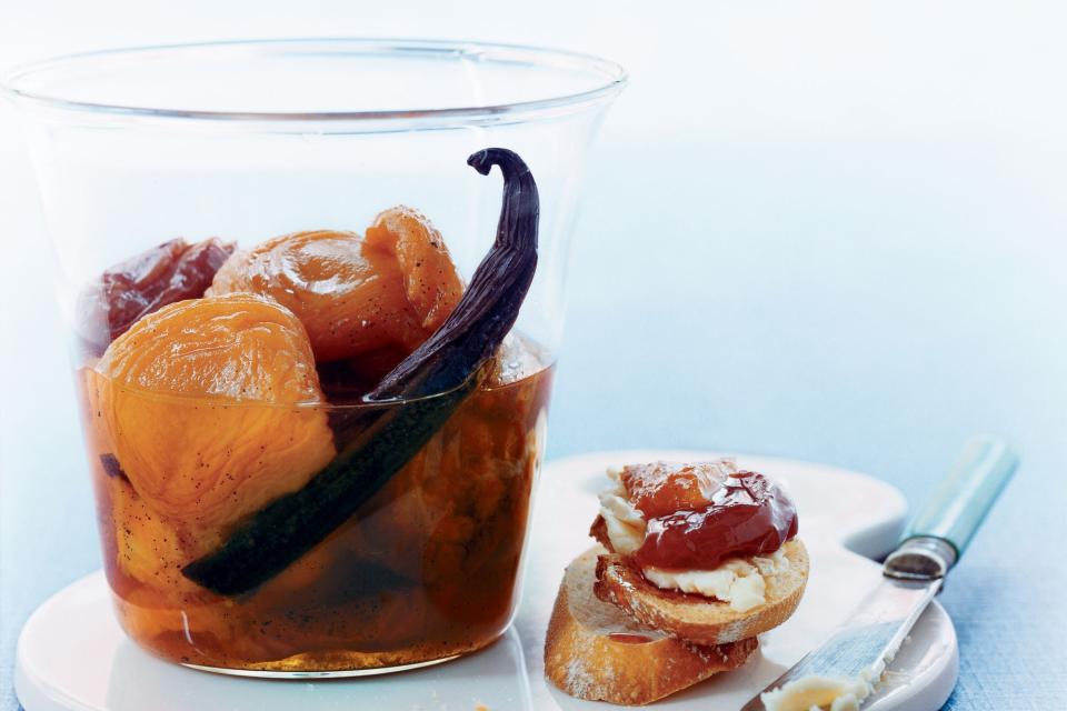 Chai-Poached Apricots and Plums