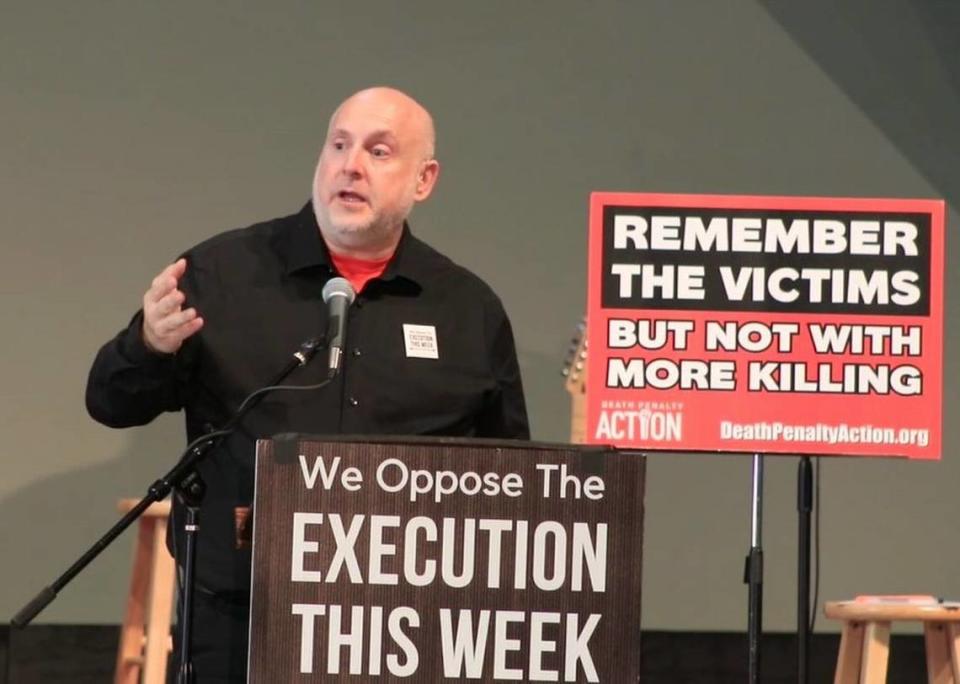 Abraham Bonowitz, co-founder and executive director of Death Penalty Action, advocated against the scheduled execution of Idaho death row prisoner Thomas Creech at an event held at the Cathedral of the Rockies in Boise on Sunday, Feb. 25, 2024.