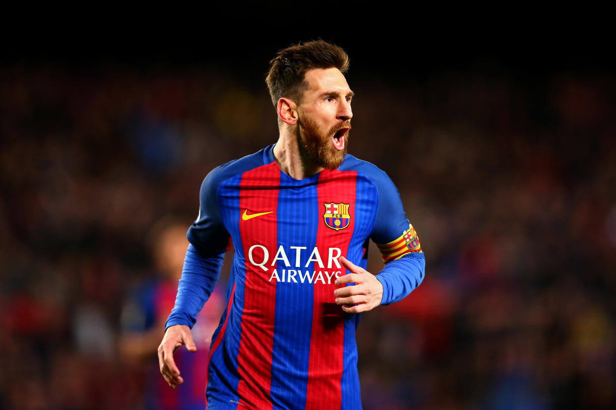 Lionel Messi has signed a new Barcelona contract that should keep him at the club through 2021. (Getty)