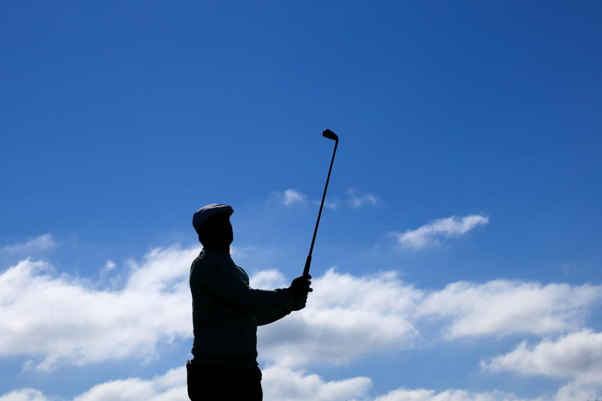 ORLANDO, FLORIDA - MARCH 04: Bryson DeChambeau of the United States plays his shot from the 14th tee during the first round of the Arnold Palmer Invitational Presented by MasterCard at the Bay Hill Club and Lodge on March 04, 2021 in Orlando, Florida. (Photo by Sam Greenwood/Getty Images)