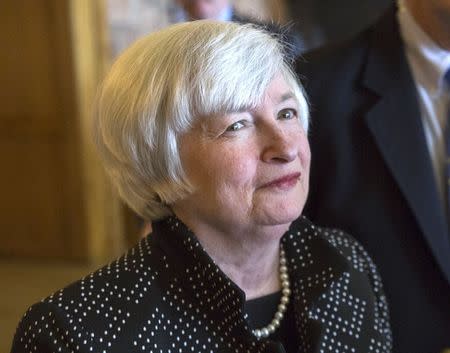 Janet Yellen, Chair of the Federal Reserve, enters the opening reception of the Jackson Hole Economic Policy Symposium in Jackson Hole, Wyoming on August 21, 2014.REUTERS/David Stubbs