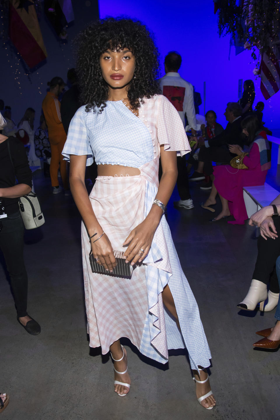 Indya Moore attends the Prabal Gurung show during Fashion Week on Sunday, Sept. 8, 2019 in New York. (Photo by Charles Sykes/Invision/AP)