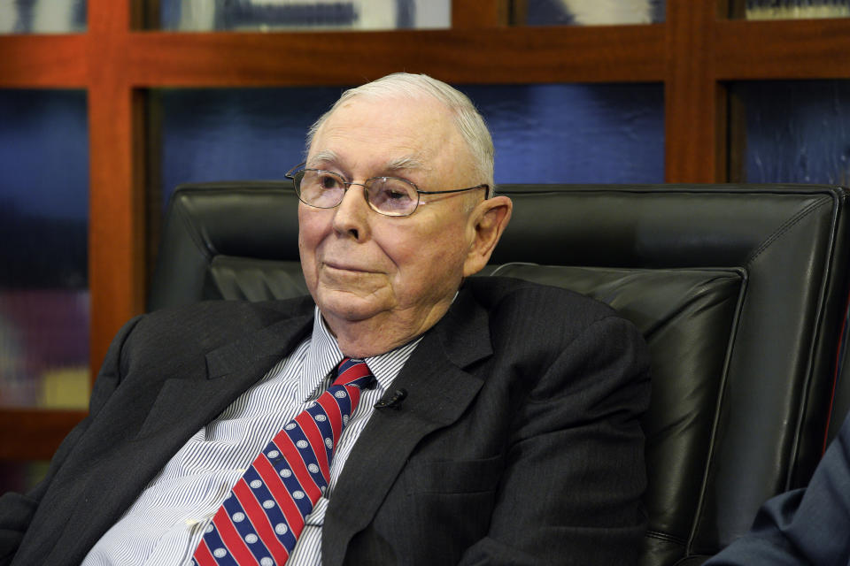 Berkshire Hathaway Vice Chairman Charlie Munger. (Photo: AP Photo/Nati Harnik)