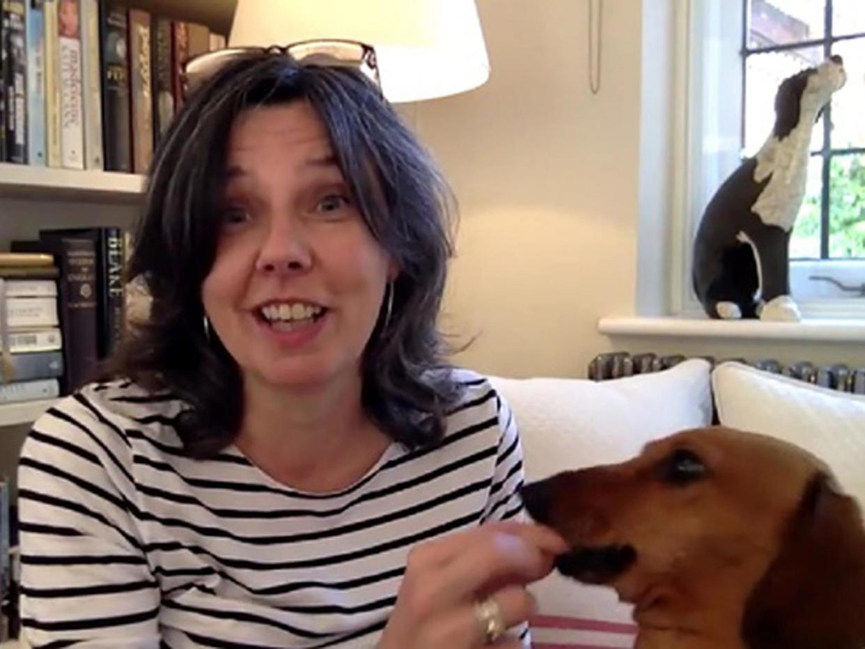 Helen Bailey pictured with her beloved dachshund Boris: PA