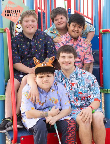 <p>Jordan Glause</p> Shannon and Troy adopted "the Pinkerton Boys," six teenage boys and young adults with disabilities. Glen Rock, WY, October 14, 2023.