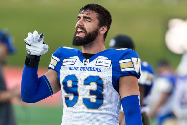 <p>Richard A. Whittaker/Icon Sportswire via Getty Images</p> Craig Roh playing for the Winnipeg Blue Bombers