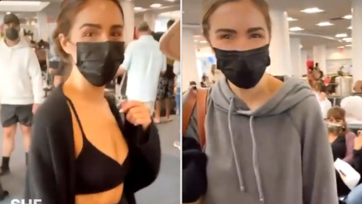 Olivia Culpo Asked to Cover Up Before Boarding American Flight