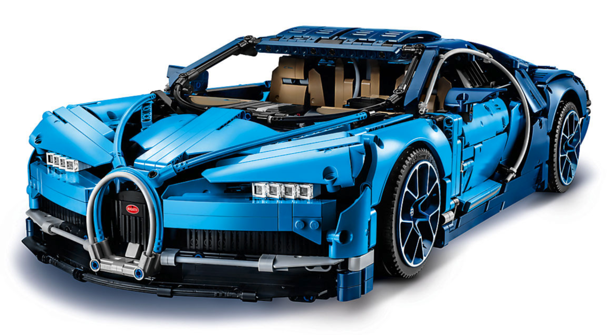 Lego's 2018 Bugatti Chiron kit has functioning transmission 16-cylinder engine