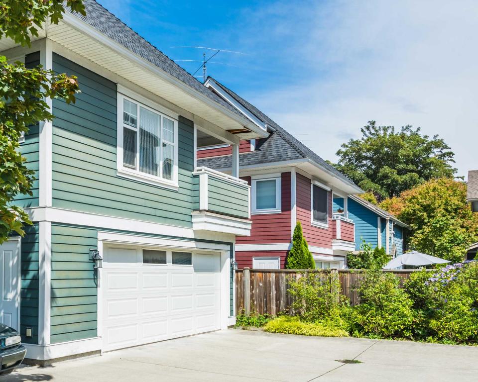 garage and exterior of suburban house