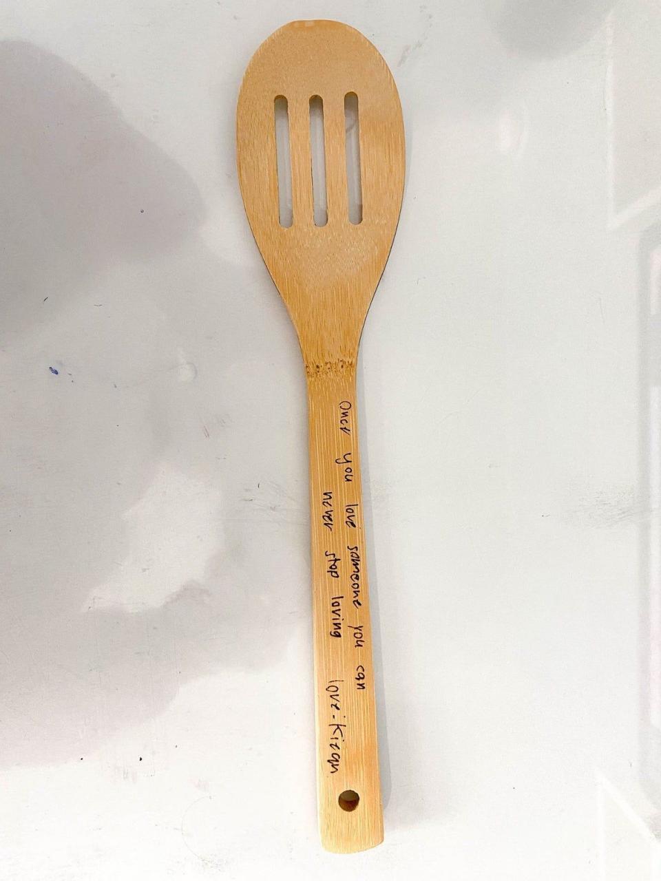 Handwriting Engraved Wooden Spoon