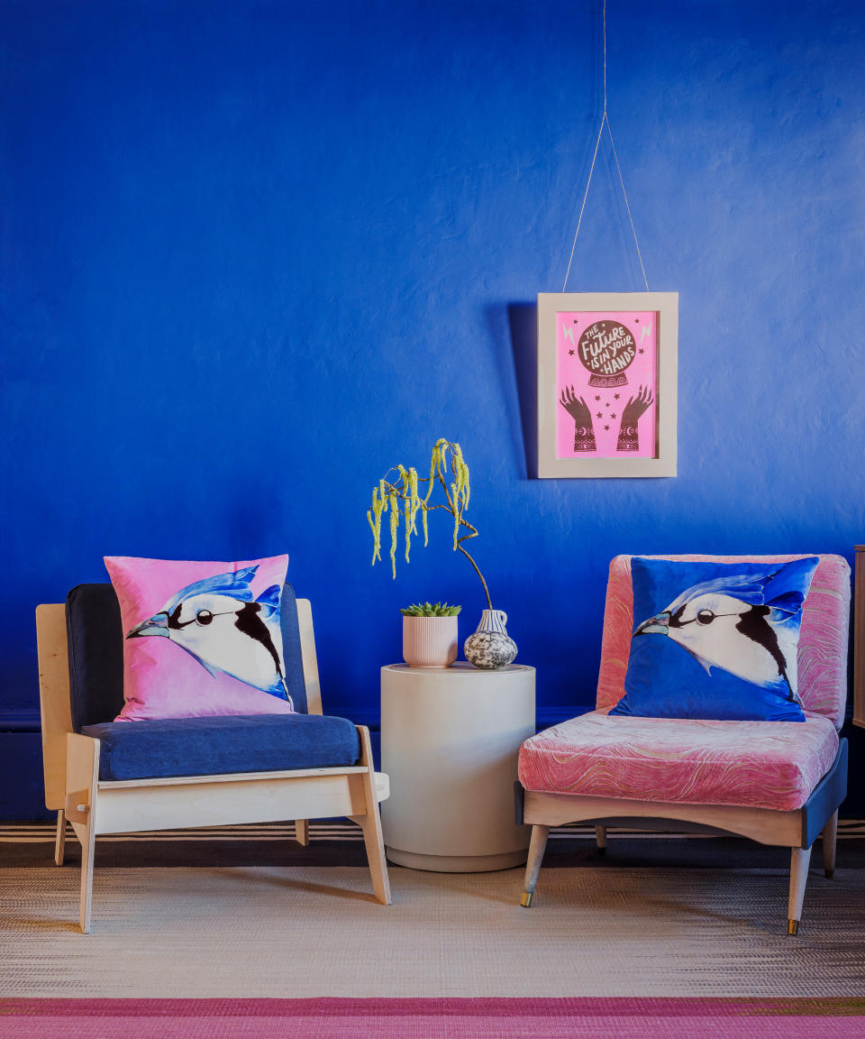 <p> Dress your modern living room from head to toe in one saturated hue, and transform your space from drab to fab with added oomph. A seamless color scheme is one of this season’s hottest interior paint color trends - so go on, we dare you to go bold!  </p> <p> Simon Morris, Marketing Manager at The Radiator Company, says: ‘The attention to detail we take when designing our homes has never been greater. Gone are the days when standard neutral finishes are the norm. The trend for embracing color has never been stronger and as a result, there is a greater demand for products that complement or blend with decorating schemes. Color drenching has become particularly popular. These saturated tonal schemes provide a beautiful canvas for accessories and furniture to sit within.’ </p> <p> Justyna Korczynska, senior designer, Crown, says: ‘Injecting colors into our homes can give us a boost of positive energy and improve the comfort in the spaces we live in. Color drenching is a simple and effective way to achieve a dramatic transformation, even to the bleakest of rooms in our homes. Rich, bold colors work best.’ </p> <p> As shown, for a similar electric blue, try Sherwin Williams's blue paint colors.  </p>