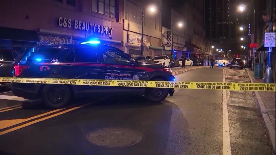 <div>Atlanta police investigate a deadly shooting at Underground Atlanta on Nov. 12, 2023.</div> <strong>(FOX 5)</strong>