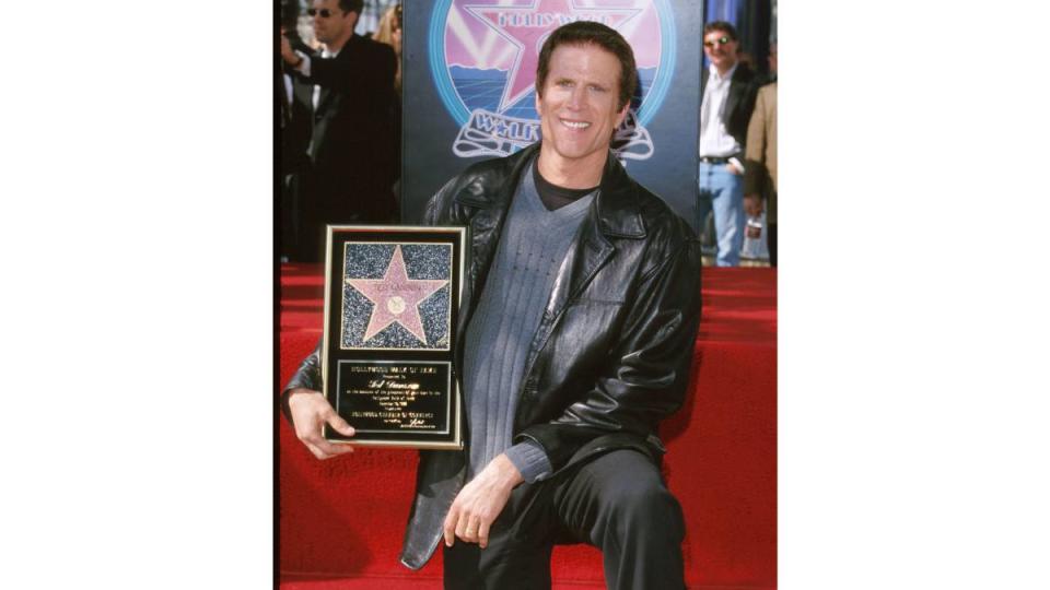 Ted Danson at with his star on the walk of fame