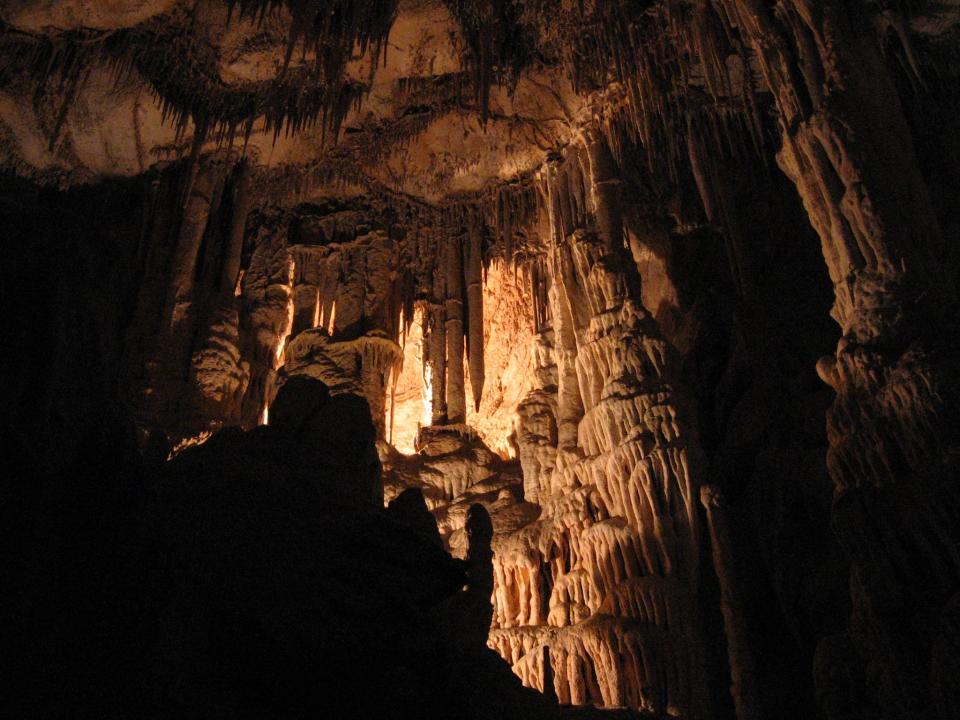 Visitors can see Gothic Palace on a ranger-led tour of Lehman Caves at Great Basin National Park.