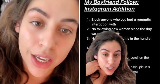 A TikToker has been branded 'controlling' after revealing a lengthy list of rules for her boyfriend. Photo: TikTok/thefreakshowcircus